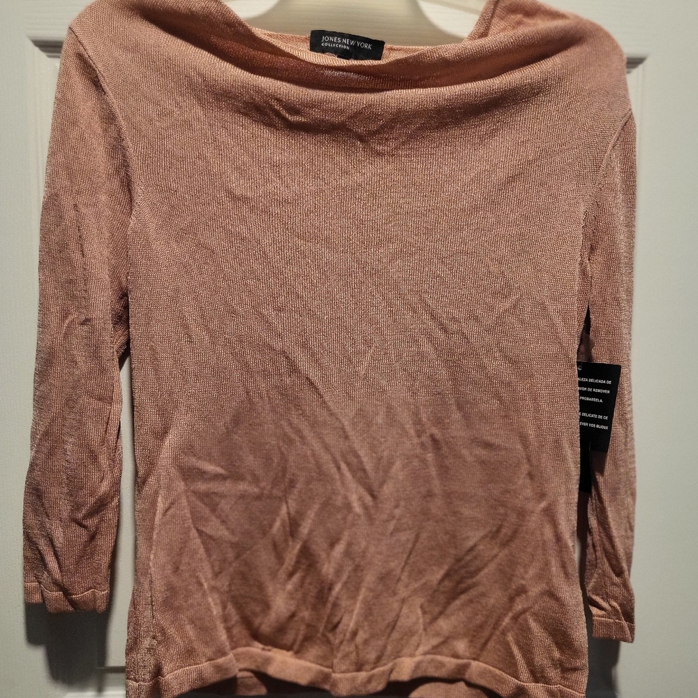 Jones New York Women's Pink Sweater, Size Medium, NWT